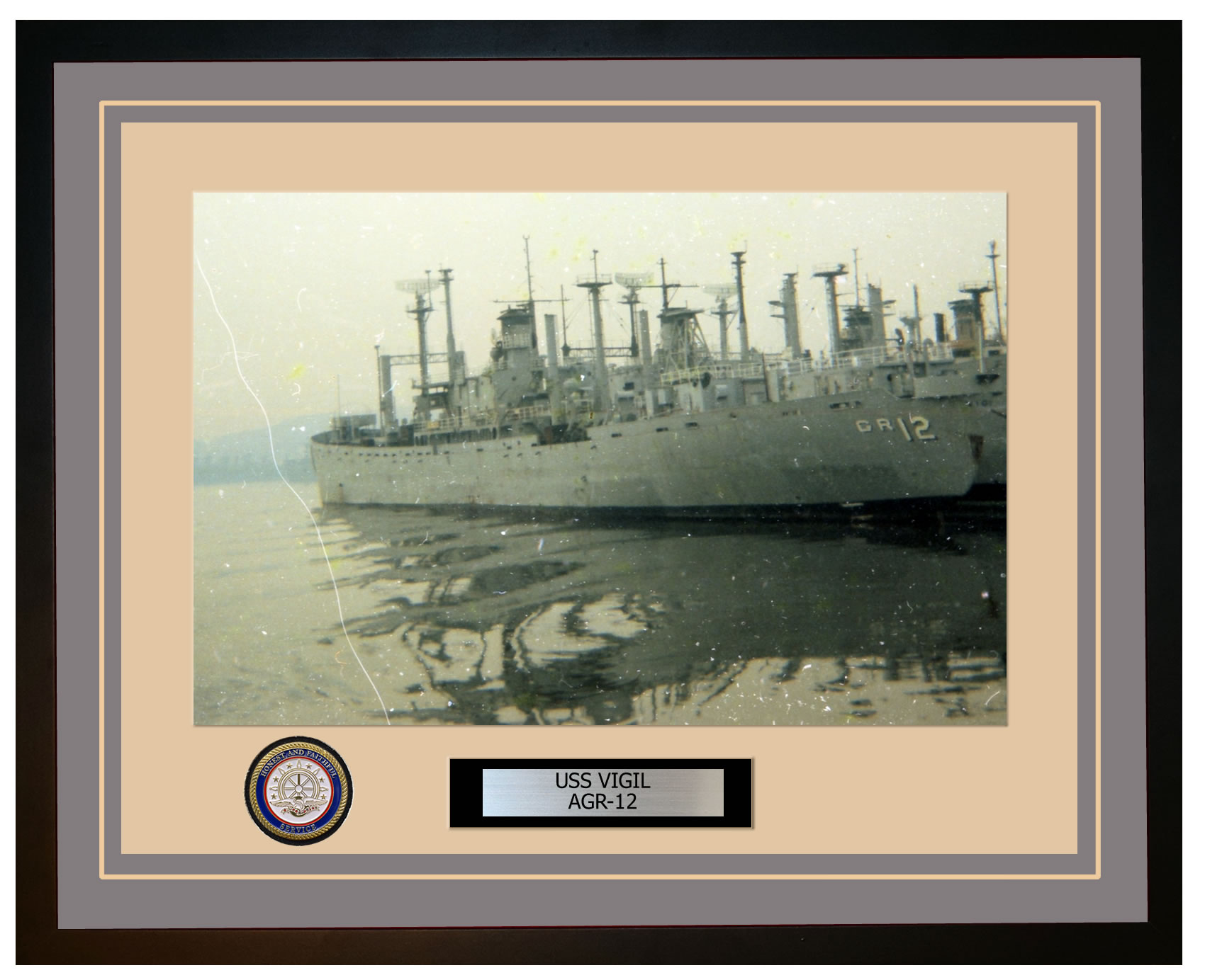 USS Sperry AS 12 Personalized Canvas Ship Photo 2 Print Navy Veteran Gift 